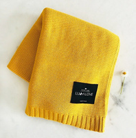 Bambusowy koc Musztarda z miodem LL3172-Lullalove, kocyki dla dzieci