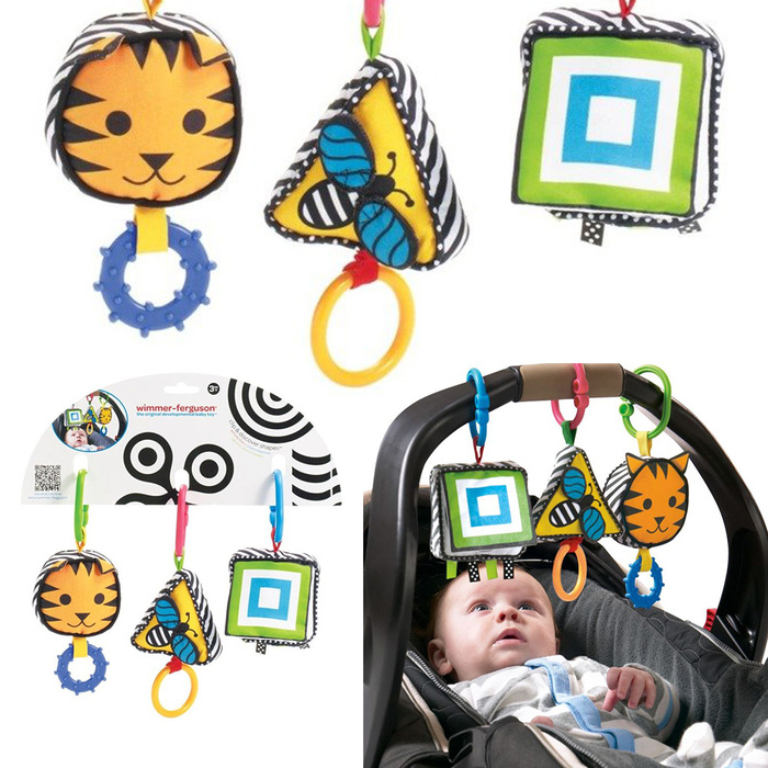 Zabawka do wózka, Mały odkrywca kształtów, Wimmer-Ferguson, 210490-Manhattan Toy, zabawki dla niemolaków