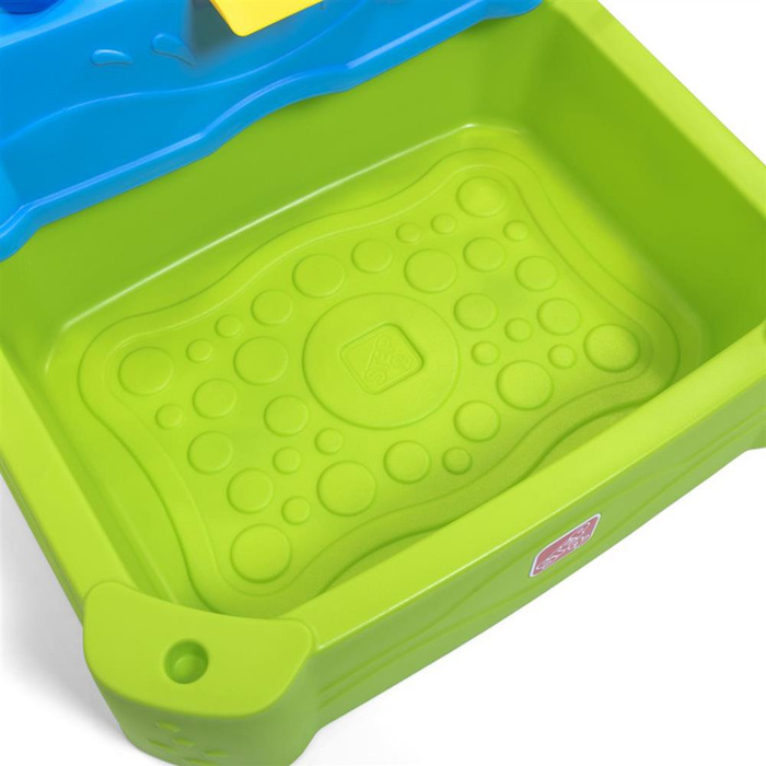 Stolik wodny STEP2 414599 ze zjeżdżalnią parasolem + basenik z akcesoriami do przelewania wody