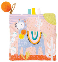 Miękka książeczka dla niemowlaka Lama 218430-Manhattan Toy, zabawki dla najmłodszych