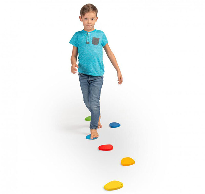Ścieżka równoważna sensoryczna drewniane kolorowe kamienie Erzi 46016