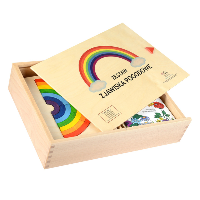 Drewniane duże tablice edukacyjne z puzzlami Zjawiska Pogodowe i przyroda 110131 Pilch