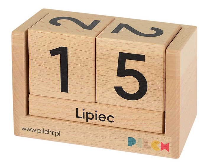 Drewniany kalendarz z sześcianów 110100 Pilch