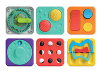 Drewniana baza modułowej tablicy sensorycznej 6w1 Play Tab Fat Brain Toy FA488-2