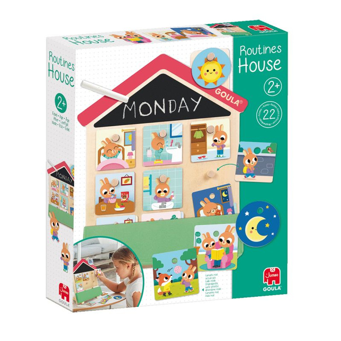 Edukacyjny domek do planowania dnia Routines House Goula 1110700211 drewniane zabawki dla dzieci