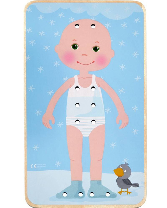 Nawlekanka-sznurowanka Ubierz mnie HB305165-Haba, zabawki motoryczne dla dzieci