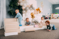 Klocki piankowe IGLU Soft Play Explorer beżowo biały SET_28_05 domowy plac zabaw