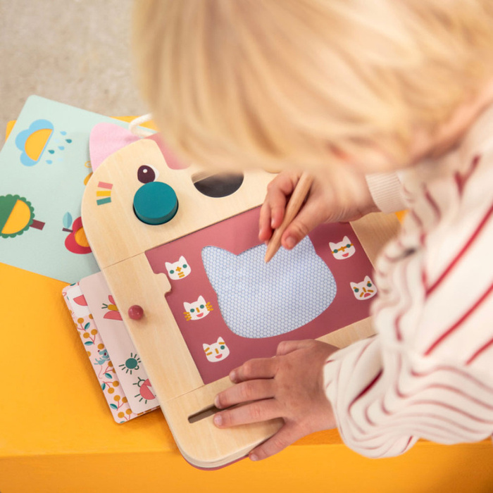 Znikopis Kotka Jeanne Lilliputiens 83650 drewniana sensoryczna Tablica do kreatywnej zabawy