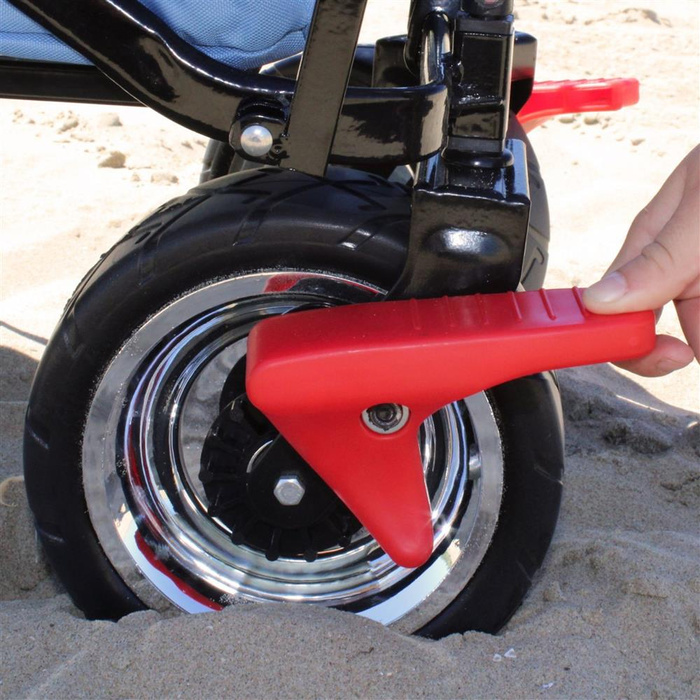 Składany Wózek plażowy AXI A031.193.08 z dachem hamulcem i torbą Udźwig do 80 kg do przewożenia rzeczy i zabawek