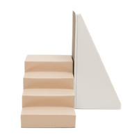 Klocki piankowe schodki i ślizg IGLU Soft Play Slider zestaw beżowo biały SET_01X_26 domowy plac zabaw