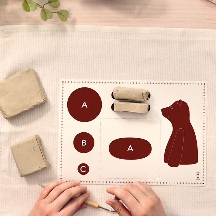 Zestaw artystyczny do rzeźbienia z gliny AGA Atelier 84 Djeco GA10084 technika modelowania dla dorosłych