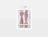 Komplet silikonowych sztućców Mini Utensils pastelowy róż EUMUB005-EZPZ, sztućce dla dzieci 