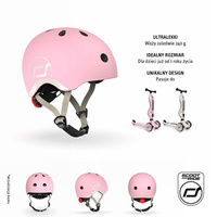 SCOOTANDRIDE Kask XXS-S dla dzieci 1-5 lat Rose lampka LED 96323