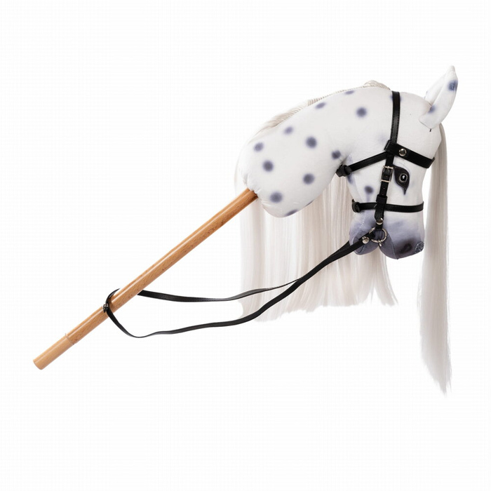 Hobby Horse Koń na kiju łaciaty z otwartą buzią Magic Astrup 84355