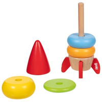 Układanka na paliku Rakieta kosmiczna Goki 58306 drewniana zabawka