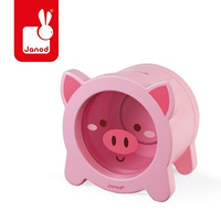 Drewniana skarbonka Świnka 3+, Janod J04653