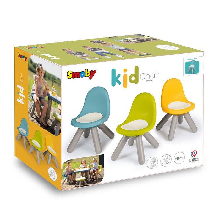 Ogrodowe Krzesełko z oparciem dla dzieci Smoby 880116 niebieskie funkcjonalny i wytrzymały Mebel