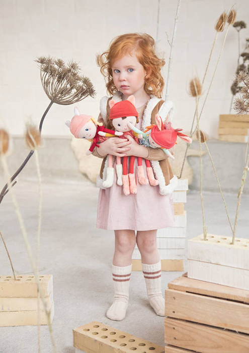 Lalka przytulanka Stella 30 cm ozdobne pudełko w botaniczny wzór 83381 Lilliputiens