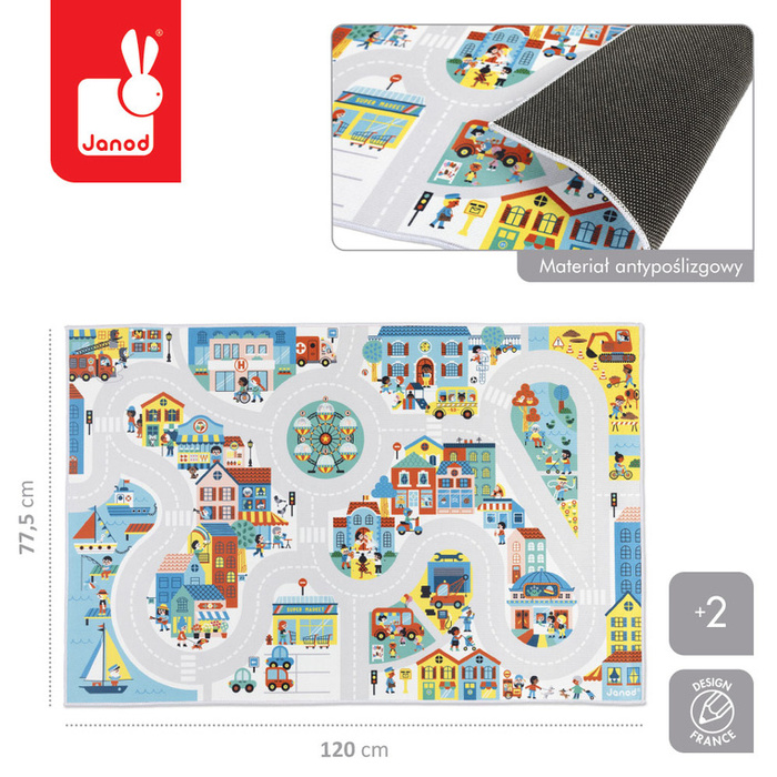 Mata do zabawy z drogą Miasto Cross Roads Janod J05910