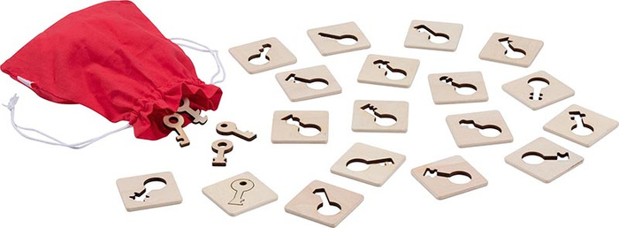 Gra memory rozpoznawanie kształtów Klucze Goki 56326