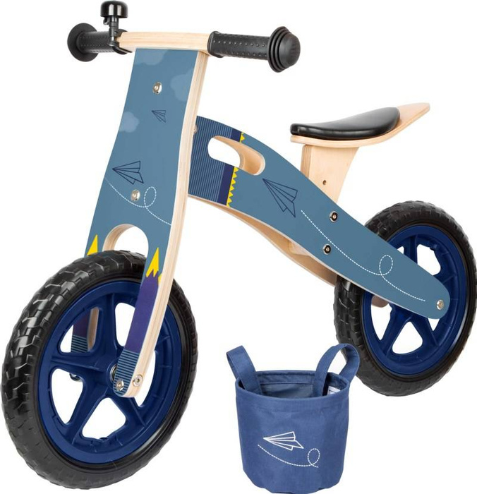 Rowerek biegowy dla dzieci Samolot z papieru z regulacją wysokości 11614-Small Foot, rowerki bez pedałów