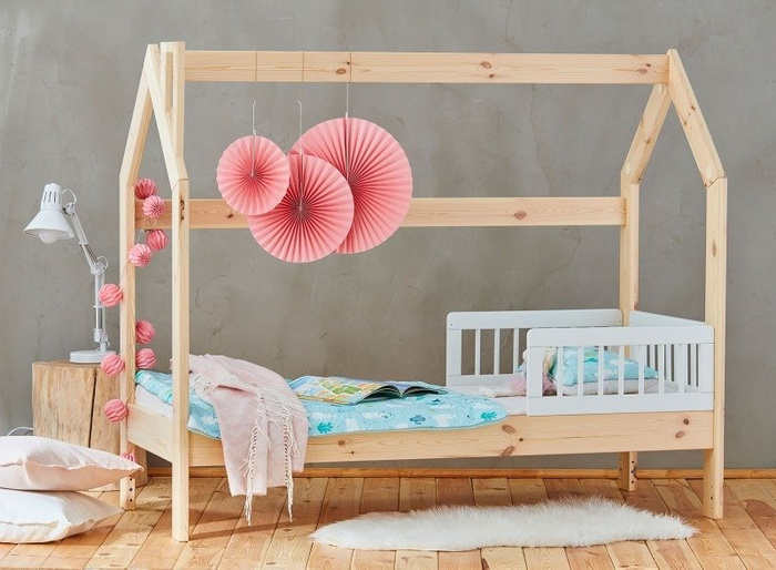 Biała Barierka Classic 2 sztuki 160x70 Pinio Łóżka Domki