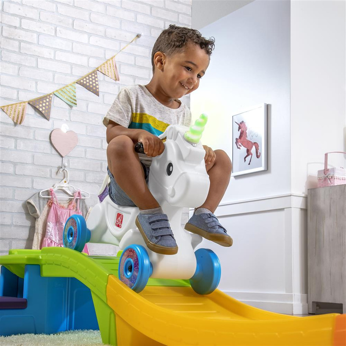 Kolejka Górska Step2 4937 Tor z jeździkiem Jednorożec Unicorn do bezpiecznych zjazdów dla dzieci