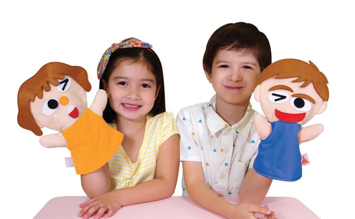 Lalki na rękę emocje na twarzy K's Kids Training2s