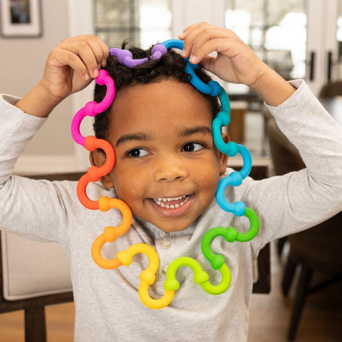 Półokrągłe klocki silikonowe Plip Links Fat Brain Toys FA490-1 klocki dla dzieci