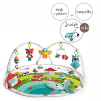 Mata edukacyjna z pałąkami i zabawkami interaktywnymi dla niemowląt Zabawa na łące Tiny Love TL1205006830