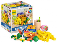 Lunch drewniany zestaw mały kucharz 40 elementów Erzi 28143