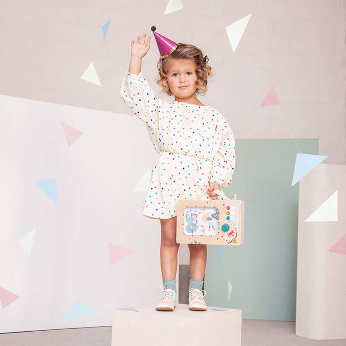 Drewniana animowana pozytywka Telewizor 83452 Lilliputiens