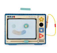 Magnetyczny ekran do rysowania znikopisem retro telewizor Puce & Pilou Moulin Roty 684085