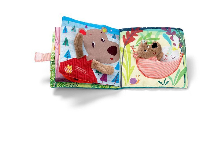 Książeczka z mini-pacynką wielofunkcyjna „Pocałuj Cesara” Niedźwiadek Cesar 86863-Lilliputiens