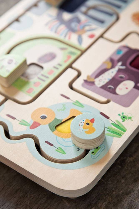 Drewniana tablica labirynt sensoryczny Farma 83339 Lilliputiens