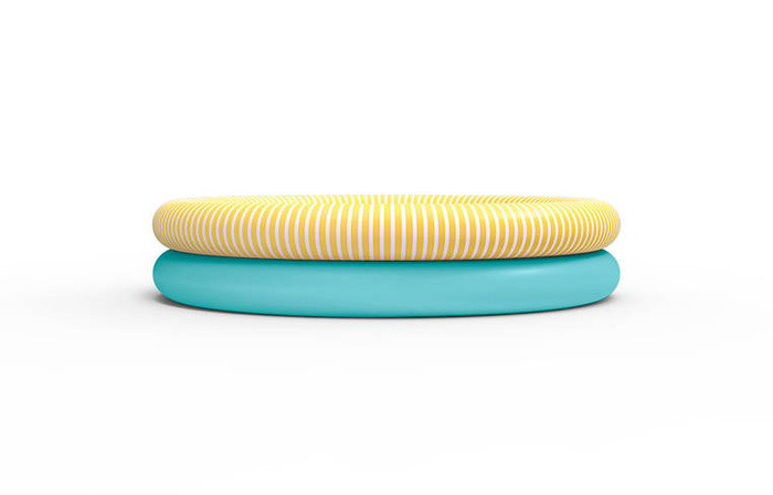 Dmuchany basen dla dzieci na plażę lub do ogrodu 80cm Dippy Banana Blue Quut 172710