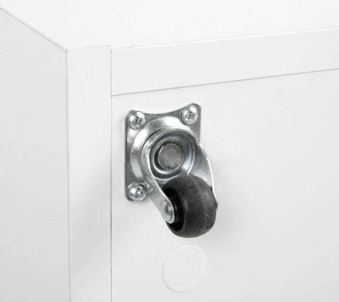 Drewniana skrzynia na zabawki i ławka z kółkami jezdnymi XXL White 2w1