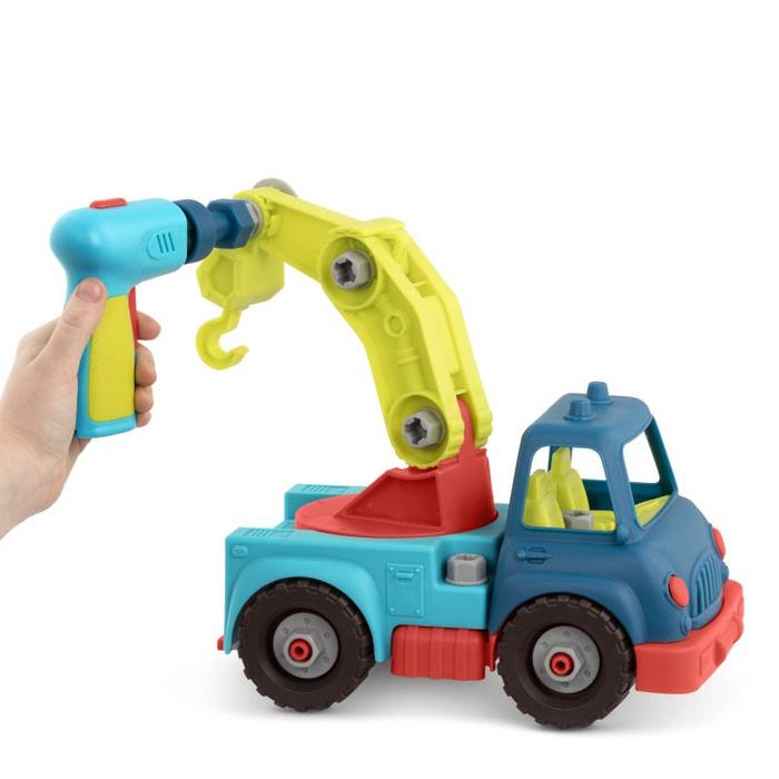 Ciężarówka budowlana 2w1 do demontażu i skręcania z wiertarką Happy Cruisers B.Toys BX1798Z