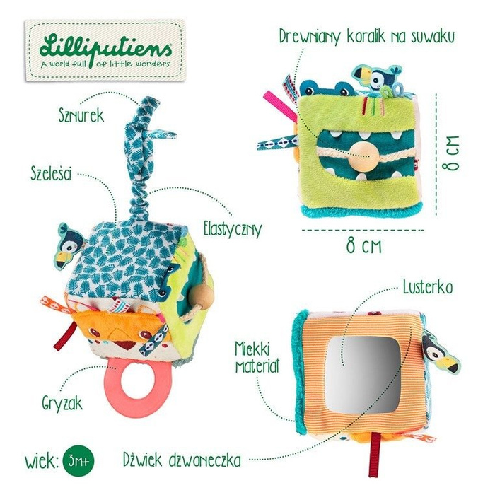 Miękka kostka aktywizująca dla najmłodszych Lew Jack 83123-Lilliputiens