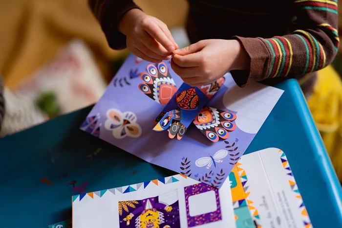 Zestaw kreatywny Przestrzenne kartki pop-up 3D Zwierzęta 6+ J07987-Janod, zestaw artystyczny