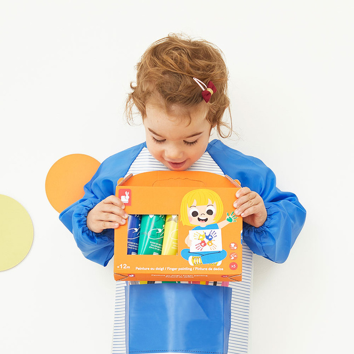 Farbki do malowania rękami 5 kolorów Janod J07403