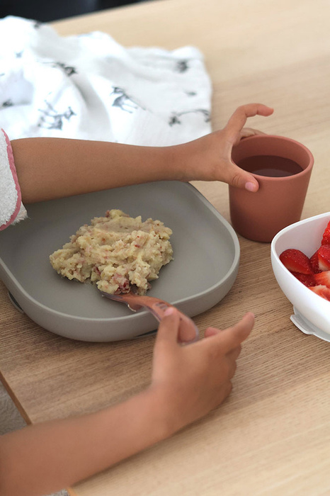 Silikonowe naczynia dla dzieci Zestaw z przyssawką Terracotta Beaba 913591