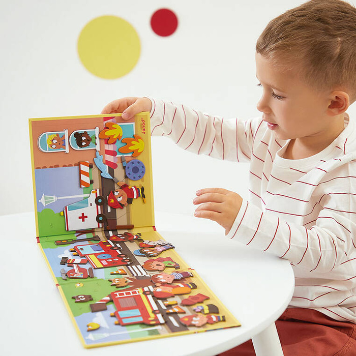 Magnetyczna układanka Strażacy Magneti'stories J05453 Janod