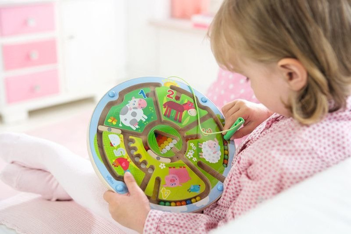 Labirynt magnetyczny, Numeryczna farma zwierząt, HB301473-Haba, gry dla dzieci