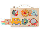 Drewniana tablica manipulacyjna walizka Pojazdy Lilliputiens 83509