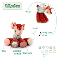 Przytulanka dźwiękowa aktywizująca galopująca Sarenka Stella 83468 Lilliputiens