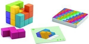 Układanki dla dzieci Komplet 3D Cubissimo DJ08477-Djeco, gry drewniane
