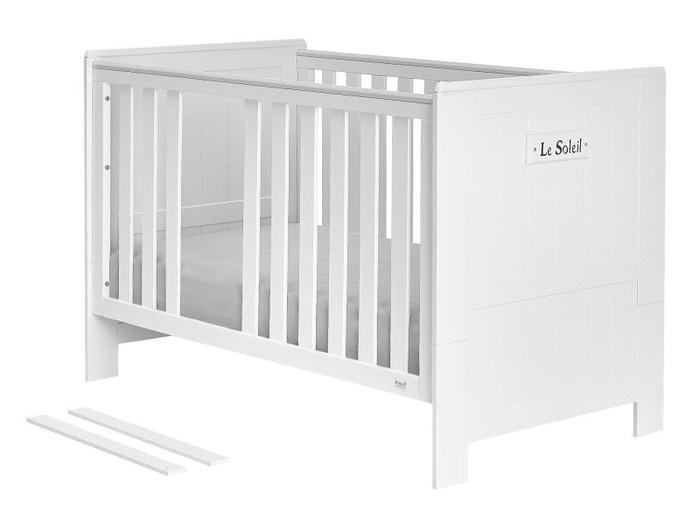 Białe łóżeczko tapczanik 140x70 Blanco Pinio Marsylia MDF