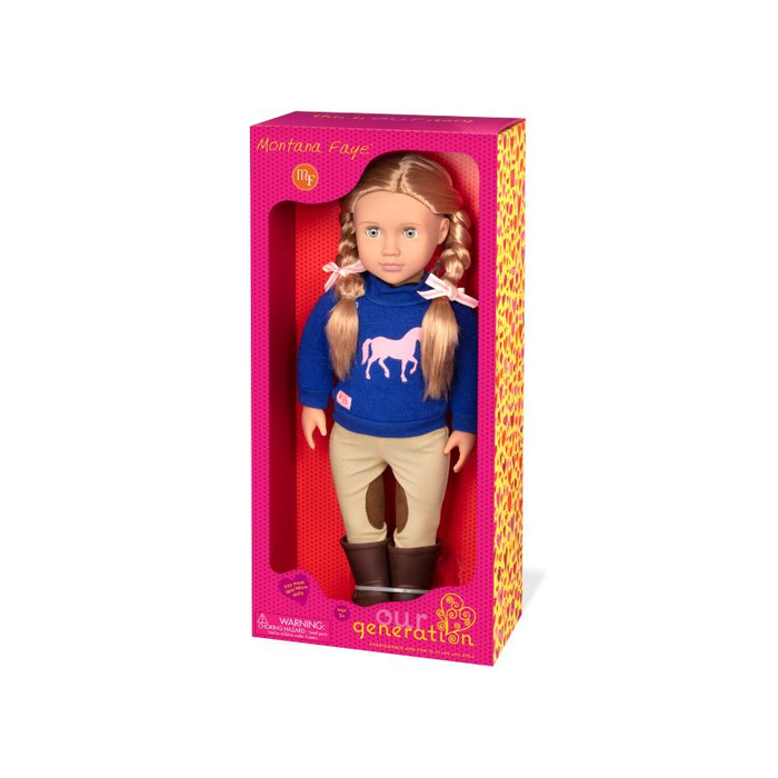 Lalka MONTANA FAYE 46cm dżokejka z warkoczami Our Generation BD31103Z
