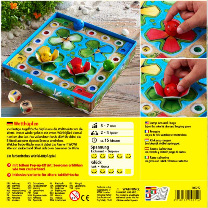 Gra planszowa Skaczące Żabki 3+ HB305272-Haba, gry dla dzieci